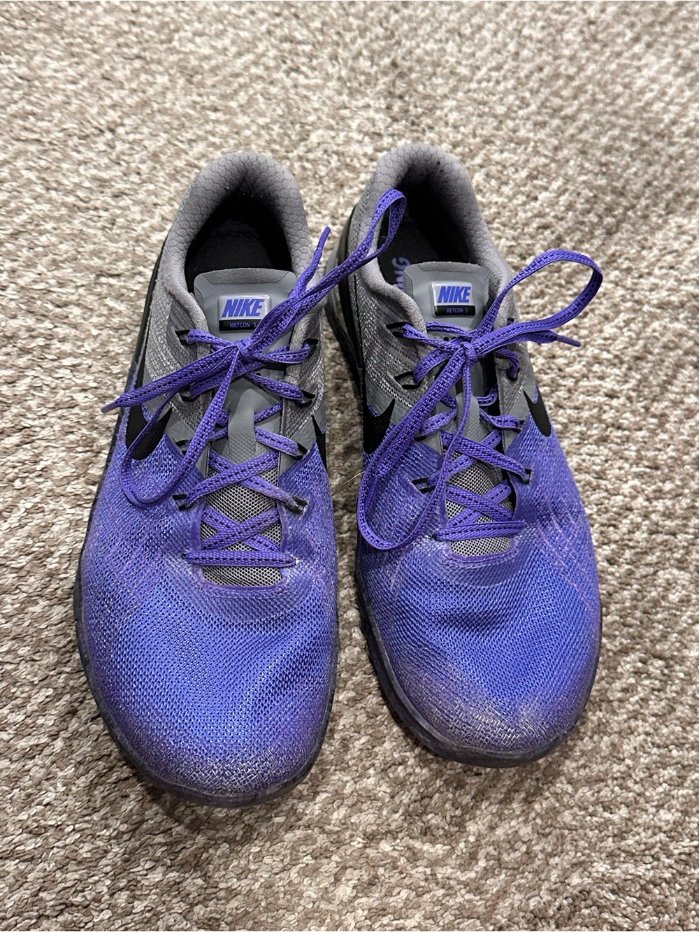 Nike Women's Purple and Gray Athletic Running Shoes